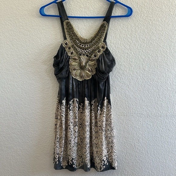 Y2K Venus Women's Size M Embellished Boho Tank Top Tunic - Picture 10 of 11